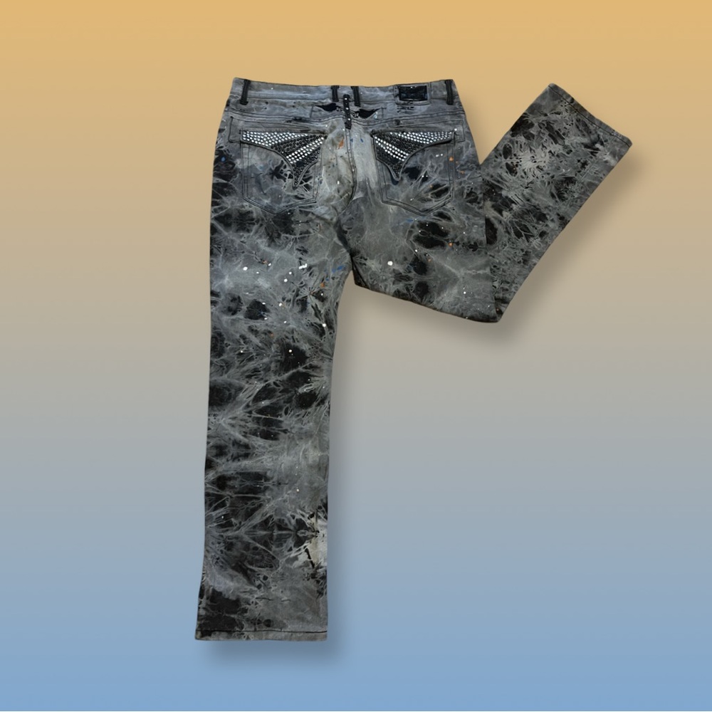ROBIN’S JEAN - Black and Gray Marbled Jeans
